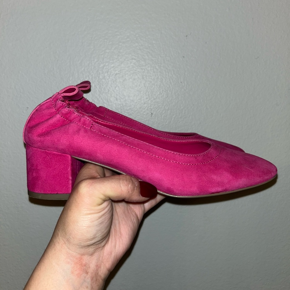 Hot Pink Suede Pumps